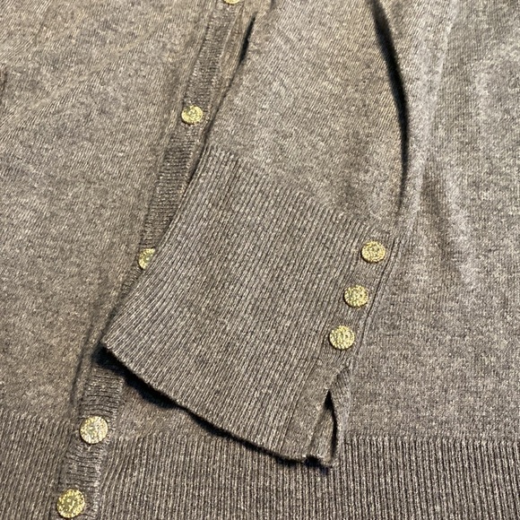 Anne Klein Cardigan. Size 2X. Beautiful gray with decorative gold buttons. - Picture 9 of 12